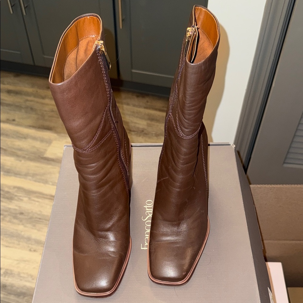 Franco Sarto Women's Chocolate Heeled Boots
